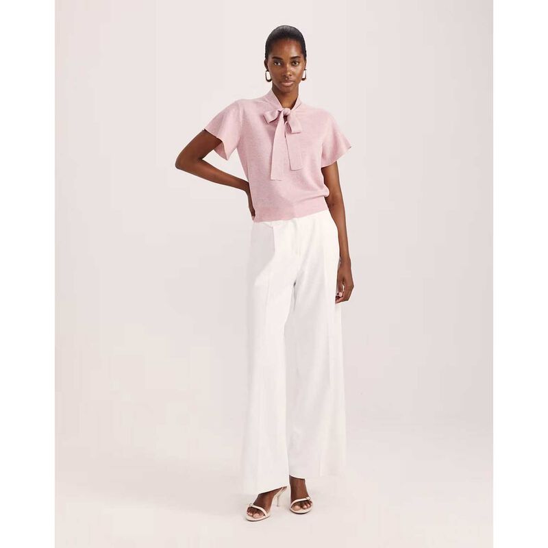 SABA Mariya Metalic Tie Neck Knit image number 7